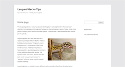 Desktop Screenshot of leopardgeckotips.net